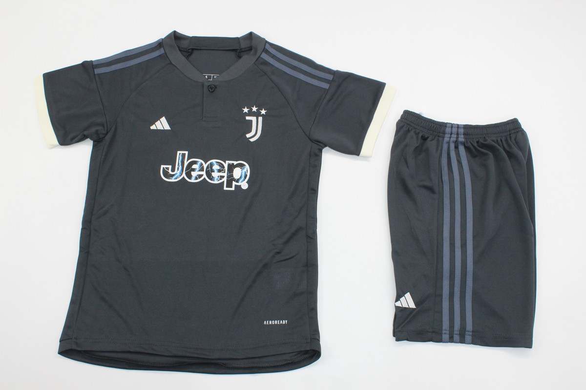 Kids-Juventus 23/24 Third Black Soccer Jersey